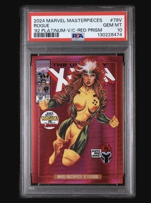 Marvel Masterpieces 92 Platinum- Rogue - Red Prism Cover Variant- PSA 10 - Image 1 of 3
