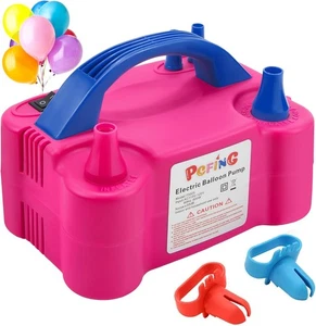 PCFING Balloon Pump Electric, Portable Balloons Inflator Small, Red rose - Picture 1 of 7