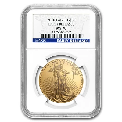 2010 1 oz American Gold Eagle MS-70 NGC (Early Releases) - Image 1 of 3