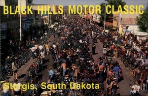 Sturgis,SD Black Hills Motor Classic, Main St & Junction South Dakota Postcard - Picture 1 of 2