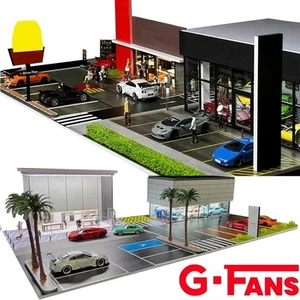 Diorama 1/64 Car Garage Model LED City Street Diecast Car Display Model for AU - Picture 1 of 180