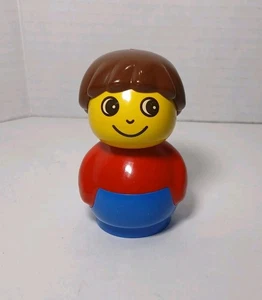 Lego Duplo Primo Boy Red Shirt Blue Overalls Figure 31017 Round Replacement Part - Bild 1 von 5
