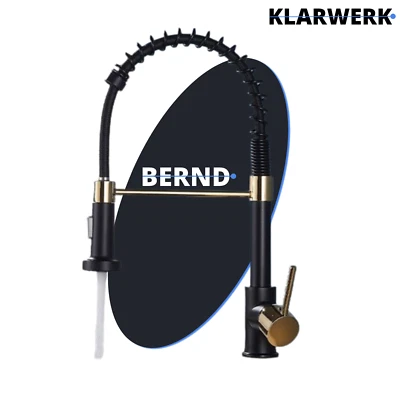 KLARWERK BERND | Gastronomie Armatur Gold Schwarz / Restaurant Wasserhahn Küche Edelstahl