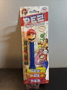PEZ Super Mario Dispenser e Caramelle Nintendo Confezione Sigillata Ciliegia Limone Arancio - Foto 1 di 5