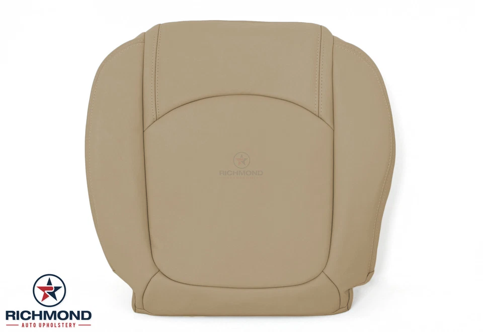 Saturn Outlook 2007-2010 - Cubierta de asiento de cuero de repuesto inferior del lado del conductor tostado Foto 1 de 4