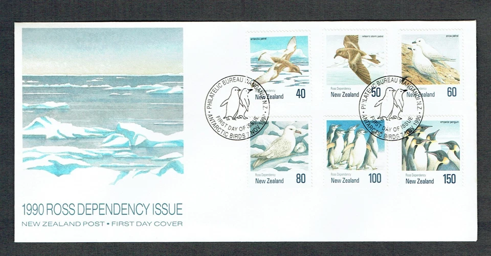 1990 ROSS DEPENDENCY FDC. "ANTARCTIC BIRDS". VERY FINE. - Image 1 of 1