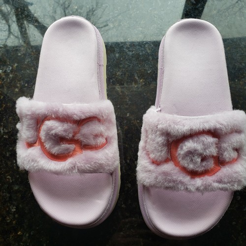 Scivoli UGG Laton Flufy Pelliccia Platform Logo Tg 9