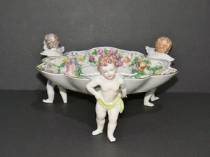 Dresden Flowers & Cherub Compote - Picture 1 of 7