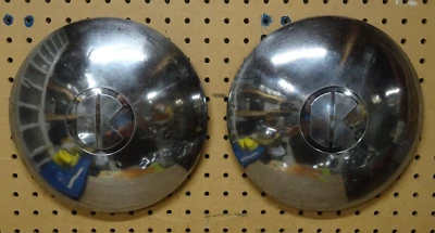 (2) Cubierta de rueda de plato de perro tapacubos especial de lujo Kaiser 1949 vintage Foto 1 de 4