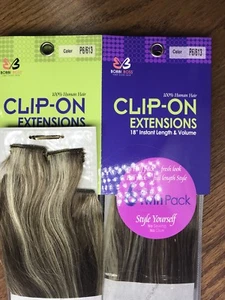 BOBBI BOSS 100% Human Hair 18”_CLIP-ON Extensions_#P6/613 - Picture 1 of 4