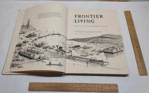 FRONTIER LIVING - Edwin Tunis - First Edition hardback BOOK - Former library - Picture 1 of 20