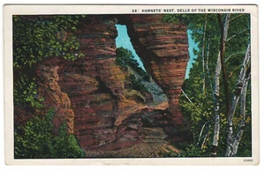 Postal muy fina sin usar. Nido de avispones, Dells del río Wisconsin. - Imagen 1 de 2