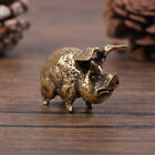 Retro Brass Chinese 12 Zodiac Flying Pig Statue Home Decoration Animal Figur _cu