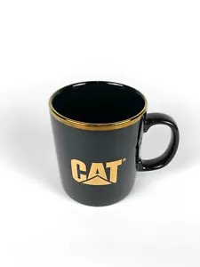 Vintage CAT Caterpillar Equipment Kaffeetasse Gold Schwarz Coloroll England Becher - Bild 1 von 6
