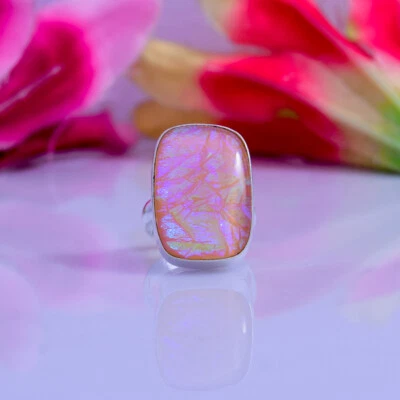 Australisches Triplets Opal Edelstein 925 Sterlingsilber Handgemacht Ring - Bild 1 von 3