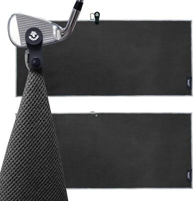 Paquete de 2 toallas de golf con imán desmontable y bolsa portátil set de regalo de secado rápido Foto 1 de 4
