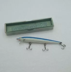VINTAGE Rapala 13 BM Blue Mullet Lure Kelluva Floating 5" - 13cm w/ Original Box - Picture 1 of 12