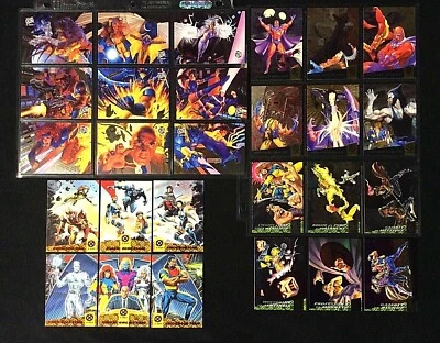 1994 FLEER ULTRA MARVEL X-MEN TEAM INSERT FOIL COMIC CARD SINGLES YOU CHOOSE - Image 1 of 2