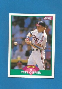 Pete O'Brien 1989 Score Rookie And Traded Baseball #6T (MINT) Cleveland Indians