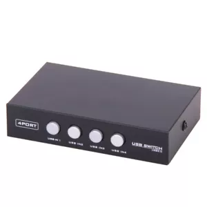 4 Ports USB 2.0 Teilen Switch 4 In 1 Out Umschalter für Drucker Scanner - - Bild 1 von 5