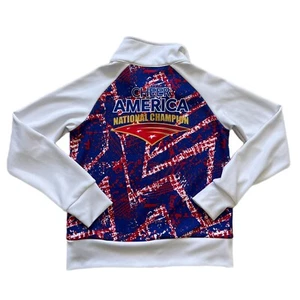 Rebel Athletic Cheer Youth Size M Full Zip Jacket YM Red White Blue - Picture 1 of 9