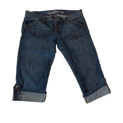 Pantalones capri vaqueros de mezclilla para mujer Guess talla 32 Foto 1 de 4