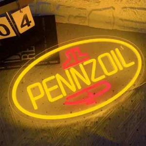 Letrero de neón LED Pennzoil para bar, salón, garaje, tienda de lubricantes, decoración de gasolinera - Imagen 1 de 10