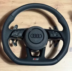 Leder Lenkrad Passend Für Audi A3 A4 A5 A6 A7 RS3 RS5 RS6 RS7 - Bild 1 von 1