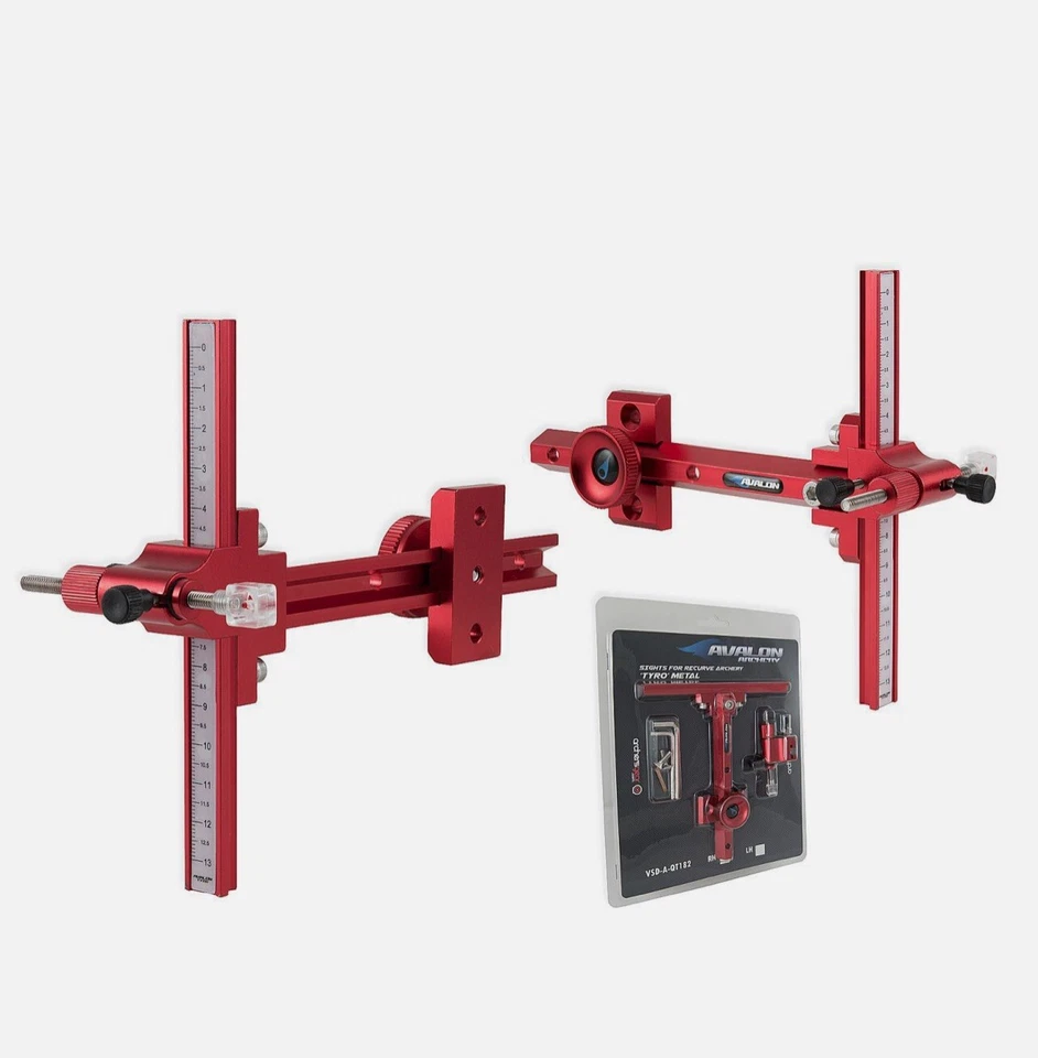 Avalon Archery Tyro Metal Recurve Bow Sight 8/32" Free P&P. RED, Right Handed - Image 1 of 1