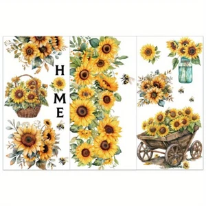 1Set 3Sheets 3 Styles PVC Waterproof Decorative Stickers Self Adhesive Decals - Picture 1 of 8