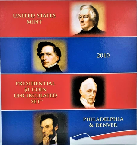 2010 P&D Presidential $1 Coin Uncirculated 8 Coin Set U.S. Mint Cover