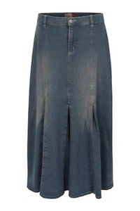 Clove Jeans A-line Long Stretch Denim Maxi Skirts for Women - Plus Size 12-24 - Picture 1 of 6