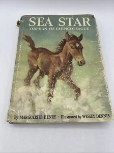 SEA STAR Orphan of Chincoteague Marguerite Henry Hardcover Jacket Early Printing - Imagen 1 de 13