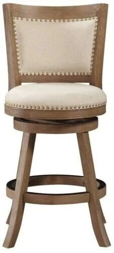 24 Melrose Counter Stool Wire-brushed Driftwood and Ivory 76524 - Image 1 of 1