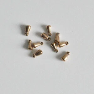 5 Stück / Rosé Gold ovale Edelstahl Mini Tropfen Anhänger - Bild 1 von 1