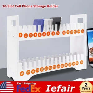 30-Slot Cell Phone Storage Organizer Cabinet Phones Holder for School Classroom - Picture 1 of 23
