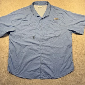 Columbia PFG Angelhemd Omni-Shade belüftet Knopfleiste Herren XXL blau Gorpcore - Bild 1 von 8