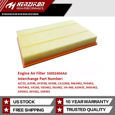 Filtro de aire motor Marvel MRA3590 (53032404AA) para Dodge Ram 1500 2002-2025 nuevo. Foto 1 de 4