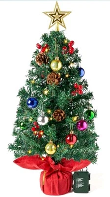 Joiedomi 24" Mini Juego de Mesa Árbol de Navidad con Luces LED Transparentes, Artifici... Foto 1 de 4