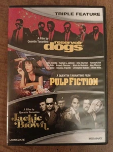 Tarantino Triple Feature (2012) 3 DVD Reservoir Dogs Pulp Fiction Jackie Brown - Imagen 1 de 8