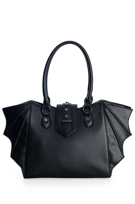 Women's Bat Wing Handbag Gothic Crossbody Purse Black Shoulder Bag "Annabelle" - Image 1 of 4