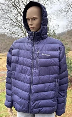 Chaqueta acolchada Columbia con cremallera frontal con capucha talla X grande Foto 1 de 4