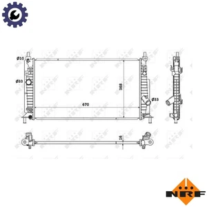 RADIATOR ENGINE COOLING 53905 FOR L3-VDT/L3Y7 2.3L Z668/Z682/Z683 1.6L 4cyl - Picture 1 of 9
