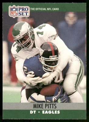 Mike Pitts 1990 Pro Set Football #611 - Philadelphia Eagles - Image 1 of 2