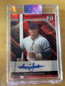 Reggie Jackson 2024 Leaf Collective Multi-Sport Autograph Red Shimmer /4 Yankees - Picture 1 of 4