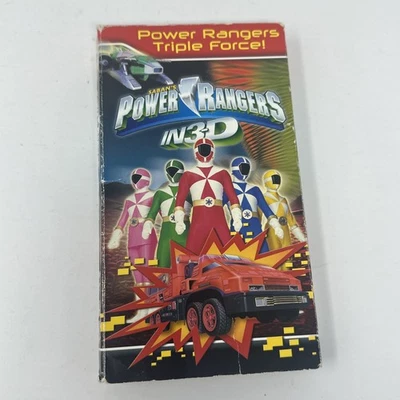 Power Rangers In 3D Triple Force (VHS 2000) Saban Super Sentai Tested & Working - Image 1 of 4