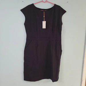 Vestido para mujer Quince talla XL azul oscuro bolsillos laterales con cremallera línea A midi manga corta - Imagen 1 de 10