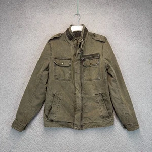 Levi Strauss Utility Giacca Uomo Piccola Verde Oliva Cotone Stile Campo Militare - Foto 1 di 13