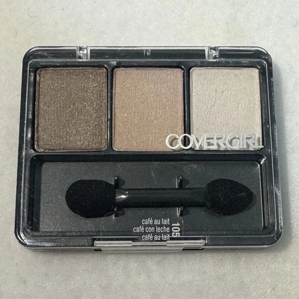 全新 CoverGirl 眼部增强剂 3 件套眼影咖啡厅 Au Lait 105 0.14 盎司  — 第 1/1 张图片