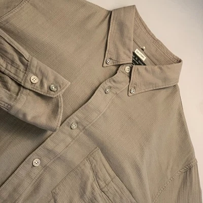 Camisa con botones Rag & Bone para hombre manga larga beige mediano 100 % algodón calce clásico Foto 1 de 4